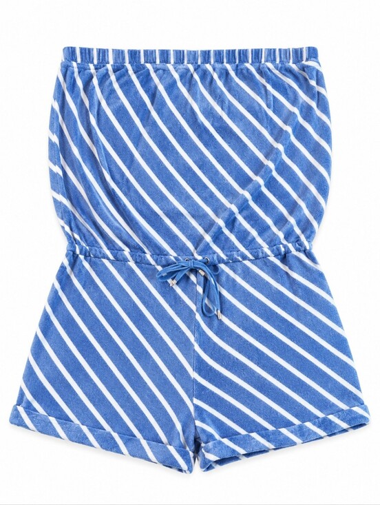 Juicy Couture Pants - Juicy Couture VINTAGE Blue and White Striped Romper Y2K WORN 3 TIMES!